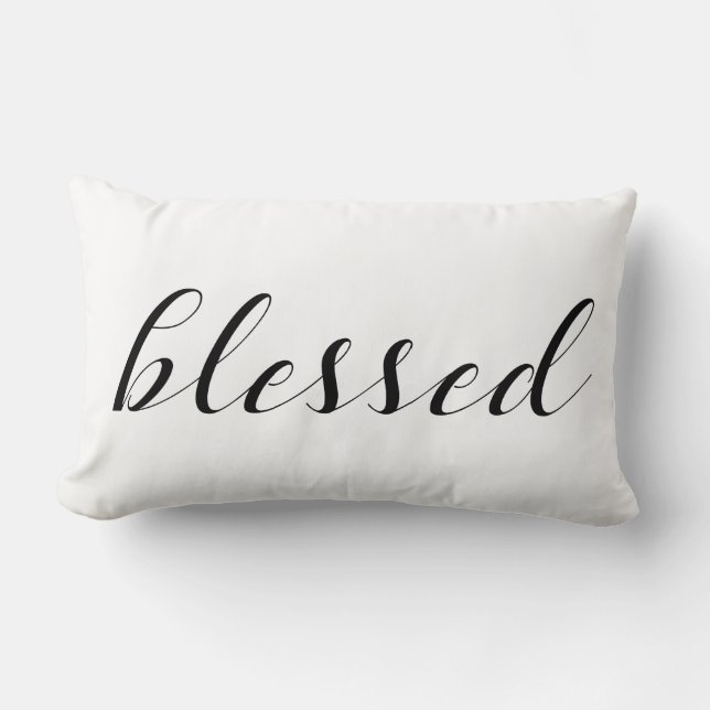 Bladad - Religiösa Blessings-tackplatsoffert Lumbarkudde (Framsida)