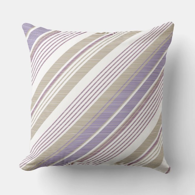 Bladad Woman Lavender/Tan Rand Pillow Kudde (Framsida)
