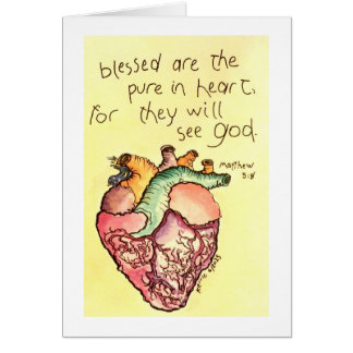 Bladade är hjärtat i hjärtat hälsningskort