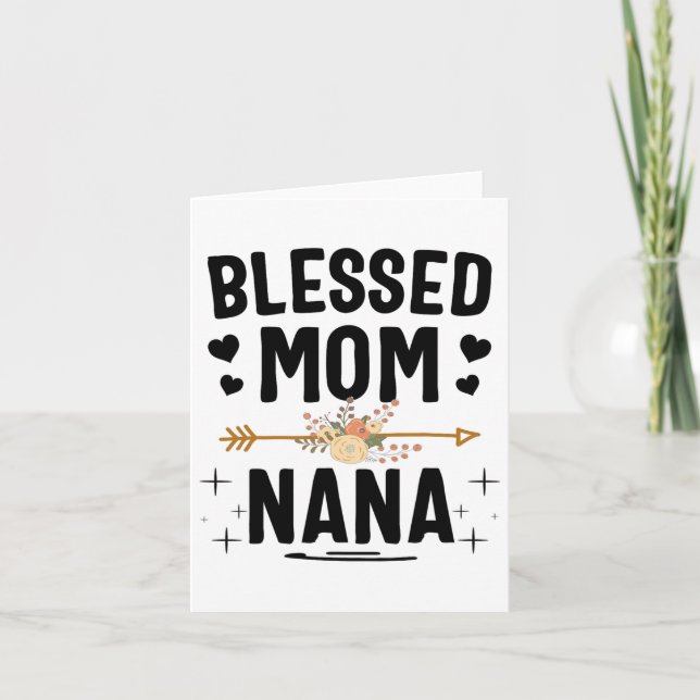 Bladade gåvor från Mamma och Nana Mors dag Kort (Framsida)