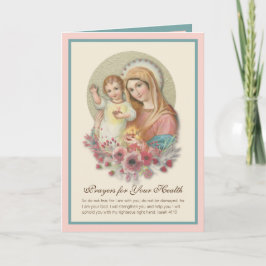 Bladade Junggin Mary Baby Jesus Blommor Kort