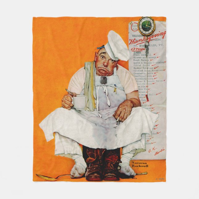 Blådagen i thanksgivingen fleecefilt (Framsidan)