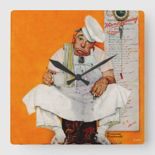 Blådagen i thanksgivingen fyrkantig klocka