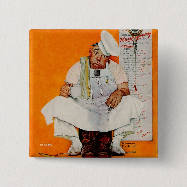 Blådagen i thanksgivingen knapp (Framsida)