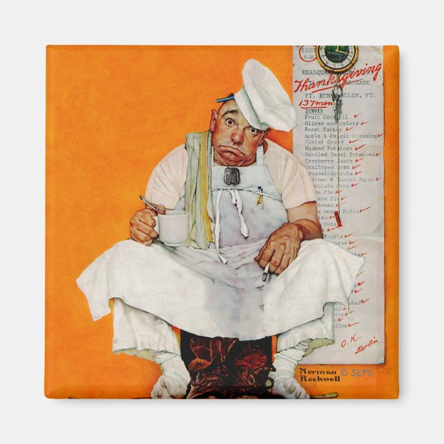 Blådagen i thanksgivingen magnet (Framsidan)