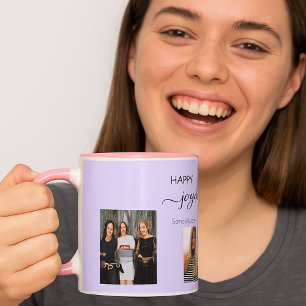 Blådagens bästa vänner namn violet lavender mugg