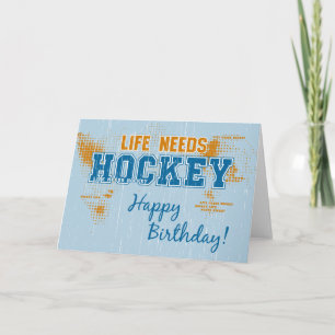 Blådagens livstid behöver Hockey Greeting Card Kort