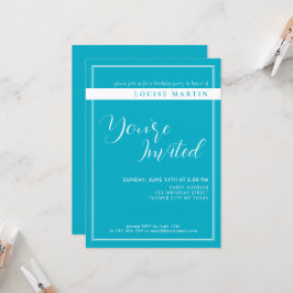 Blådagsinbjudan till Bright Rik Himmel Blue Anpass Inbjudningar