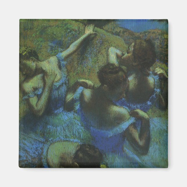 Blådansare av Edgar Degas, Vintage Impressionism Magnet (Framsidan)