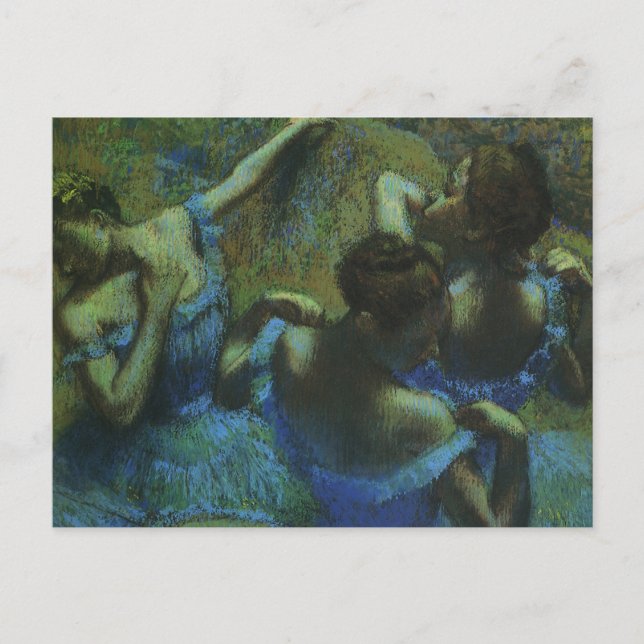 Blådansare av Edgar Degas, Vintage Impressionism Vykort (Framsida)