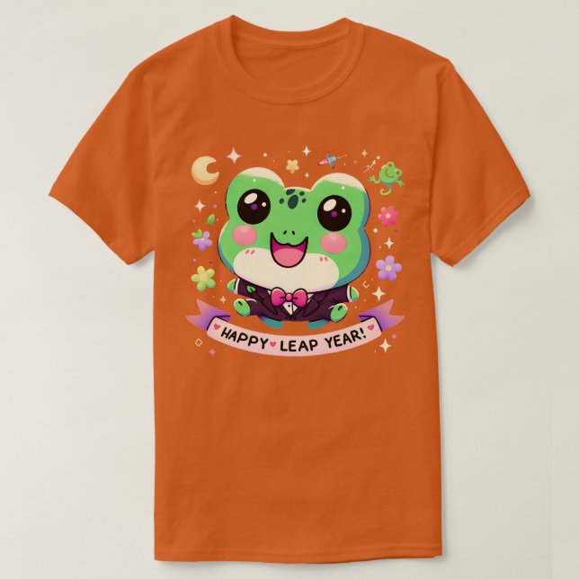 Bladår i lycklig, grov 1 t shirt (Design framsida)