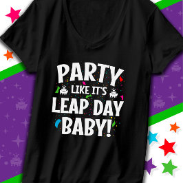 Bladåret Födelsedagsfest Leap Day Baby Feb 29:e fe T Shirt