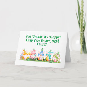 Bladåret Påsk Gnomes Bunnies Frogs Eggs Kort