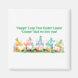 Bladåret Påsk Gnomes Bunnies Frogs Eggs Magnet