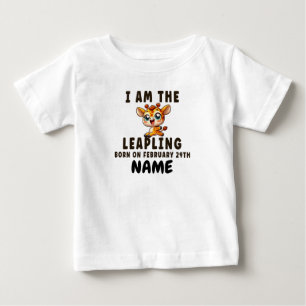 Bladårsdag - Lustigt leaping Baby Giraffe T Shirt