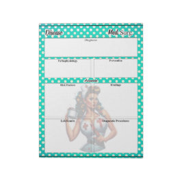 Bladat Pinup Nurse_ Sjukdomstemperatur 1 Anteckningsblock