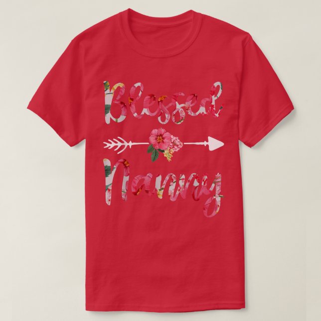 Bladbarnsbarn Blommigtar för kvinnor, Mors dag Gra T Shirt (Design framsida)