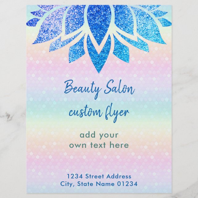 Bladblomma från glitter reklamblad (Framsidan)