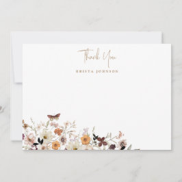 Bladblommor, babykläder, Vild, platt Tack Kort