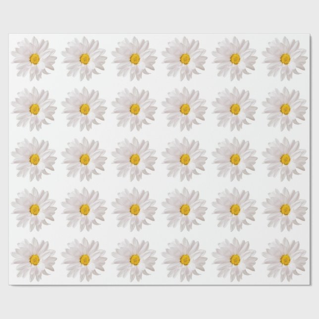 Bladblommor Daisy Blommor, Blommigt för vit Daisy Presentpapper (Platt)