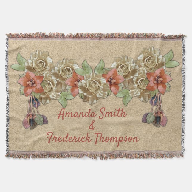 Bladblommor på Suede Filt (Framsidan)