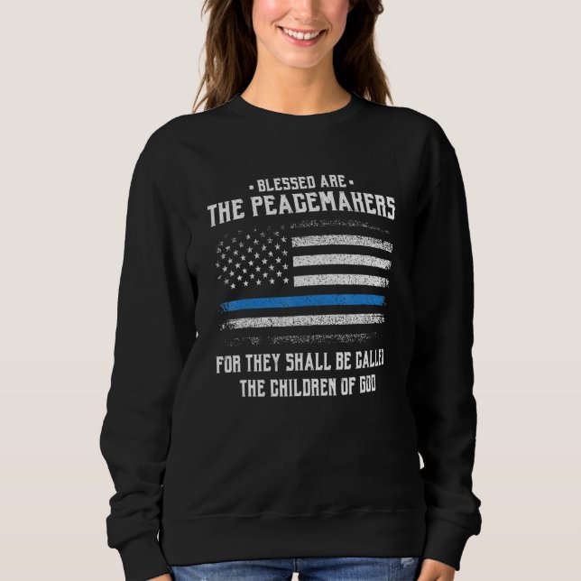 Bladda är Peacemakers blå poliskår T Shirt (Framsida)