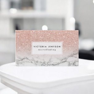 Bladda vingårdar ro rosa glitter visitkort