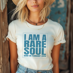 Bladdag, feb 29 år, födelsedag Sällsynt Soul T Shirt