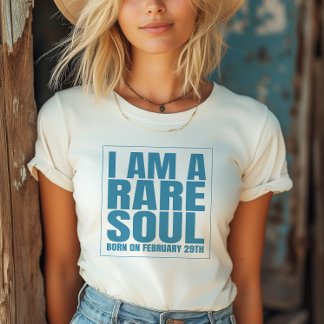 Bladdag, feb 29 år, födelsedag Sällsynt Soul T Shirt