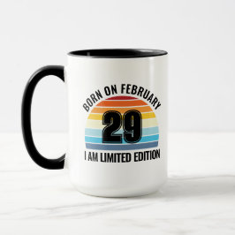 Bladdag födelsedag 29 februari kaffemugg