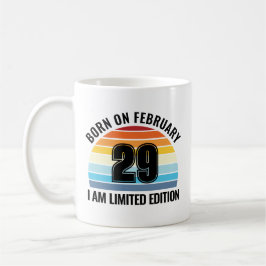 Bladdag födelsedag 29 februari kaffemugg