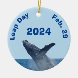 Bladdagen den 29 februari 2024 julgransprydnad keramik