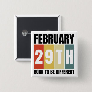 Bladdagen födelsedag Born Feb 29:e lädret år Knapp