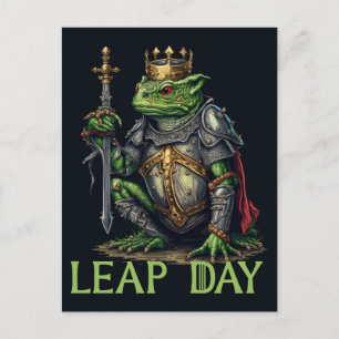 Bladdagen Frog Kung Vykort