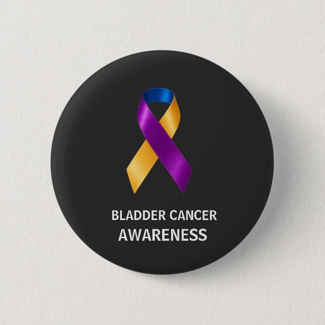 Bladder Cancer Awareness Merigold Ribbon Knapp (Framsida)