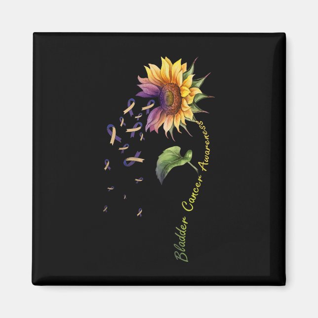 Bladder Cancer Awareness Solros Shirt Magnet (Framsidan)