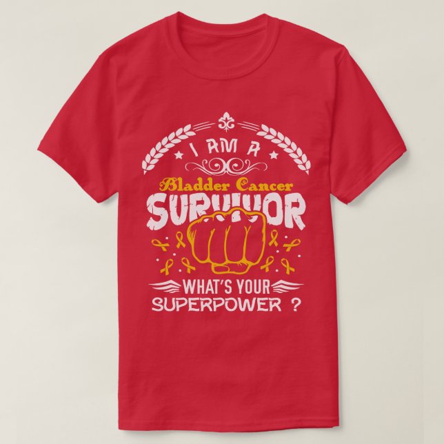 Bladder Cancer Awareness Survivor Whyour Toppen T Shirt (Design framsida)