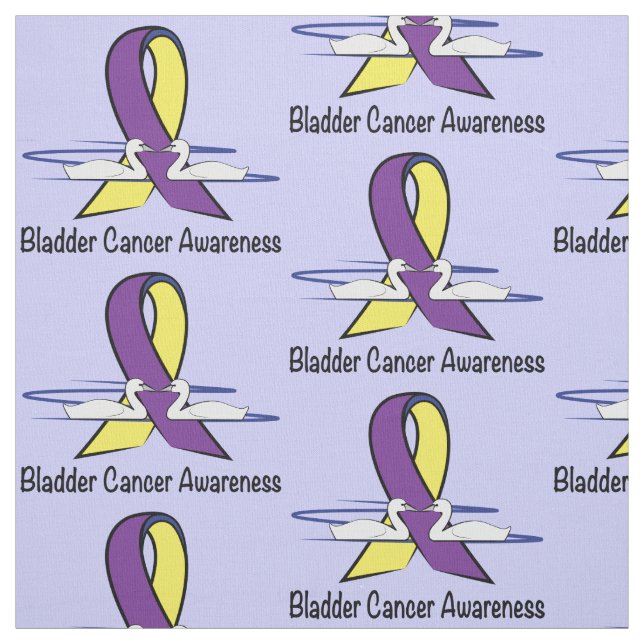 Bladder Cancer Awareness Svanar Tyg (Provkarta)