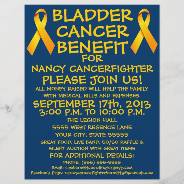 Bladder Cancer Benefit Flyer (Framsidan)