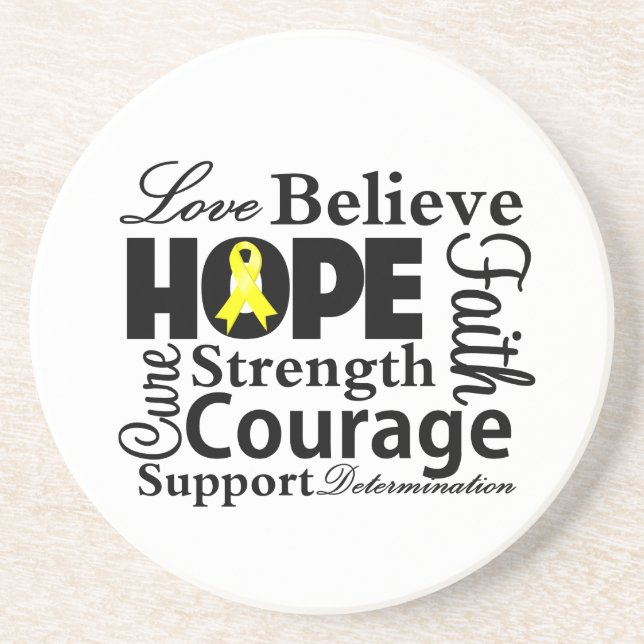 Bladder Cancer Collage of Hope Underlägg Sandsten (Framsidan)