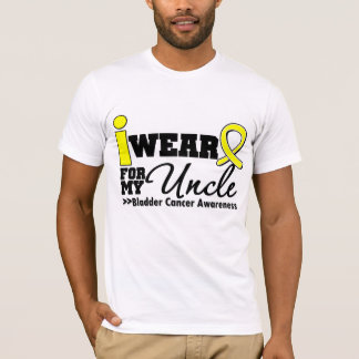 Bladder Cancer I Bära Gult Ribbon för min farbror T-shirt