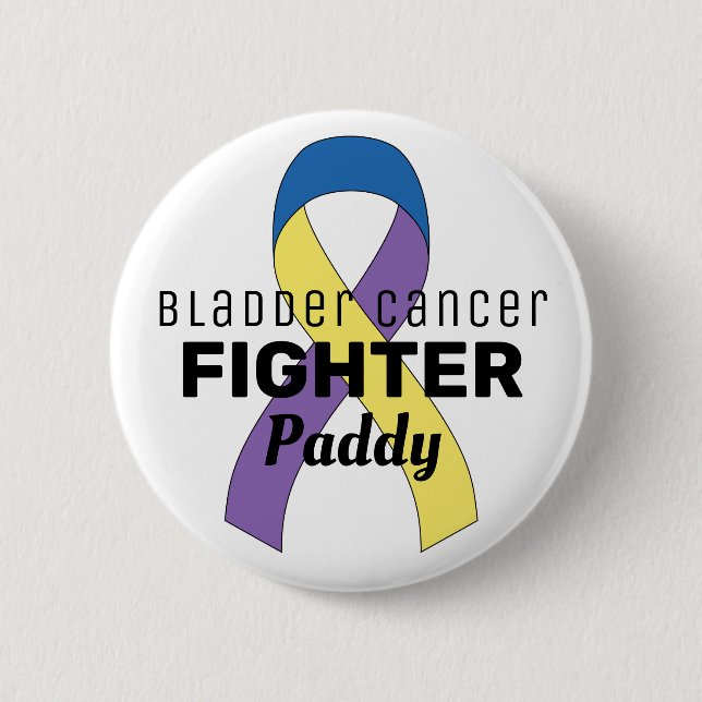 Bladder Cancer Ribbon White-knapp Knapp (Framsida)