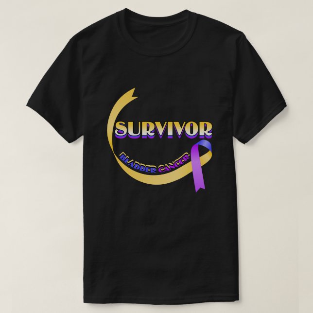 Bladder Cancer Survivor T Shirt (Design framsida)