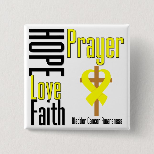 Bladder CancHope Kärlek Faith Prayer Kor Knapp (Framsida)
