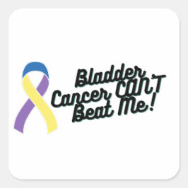 Bladdercancer kan inte väcka mig fyrkantigt klistermärke