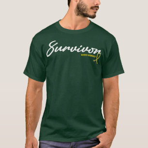 Bladdermedvetenhet Survivor Glitter Ribbon Hoppar T Shirt