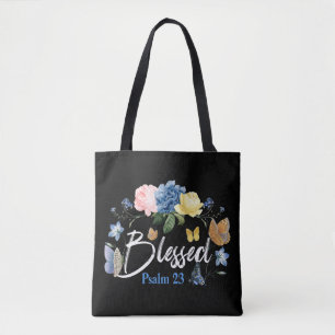 Bläddra, bläck, Psalm 23 fjäril, Ro, blomma Tygkasse