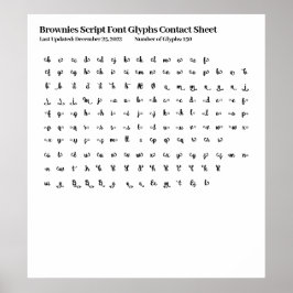 Bläddra bland teckensnittstecken som kontaktar Lak Poster