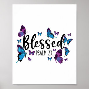 Bläddra, bländad psalm 23 fjäril poster