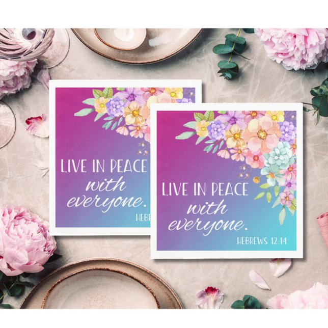 Bläddra, Blommigt, fyrkantsblöjor Pappersservett (Skapare uppladdad)